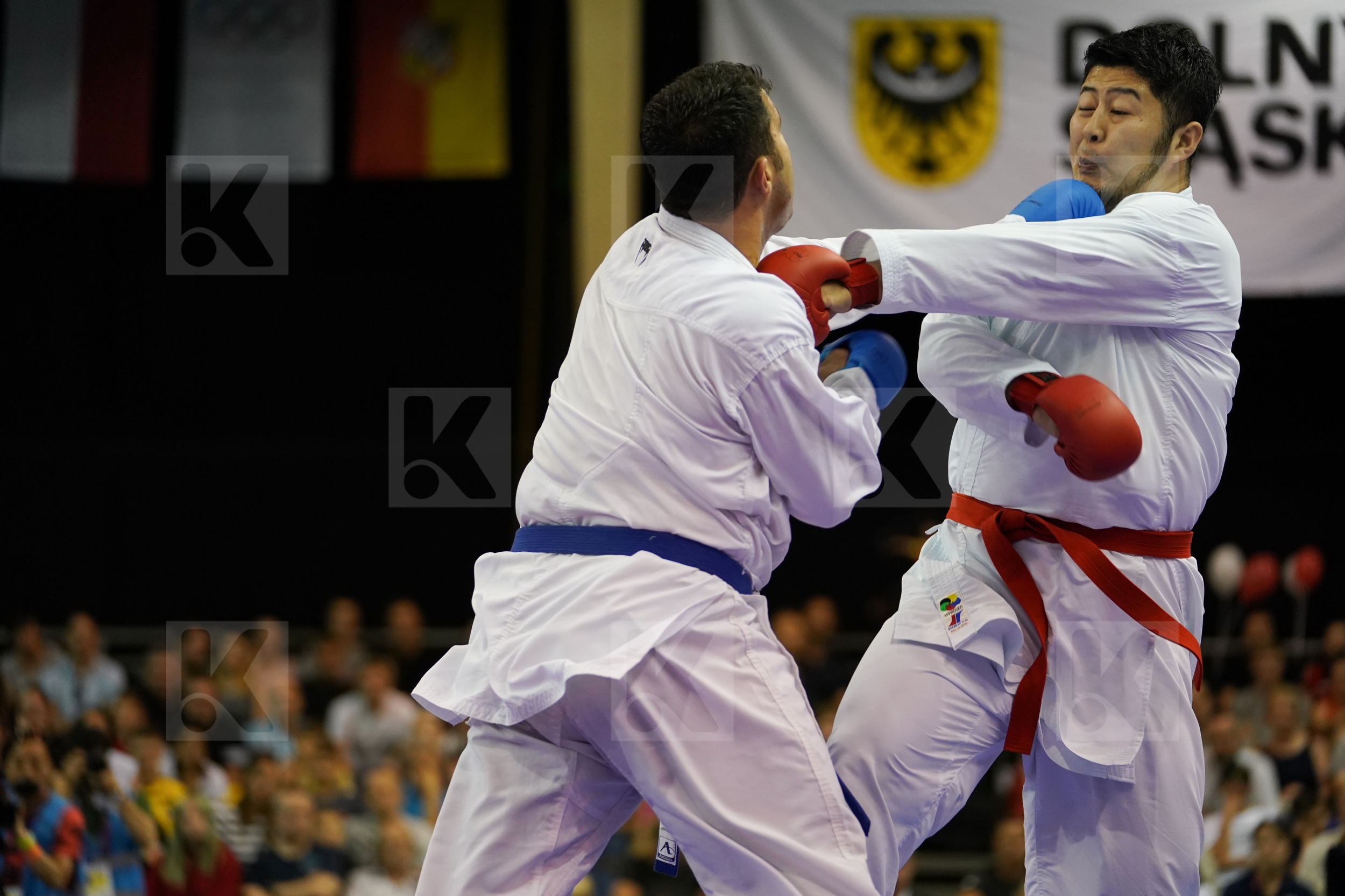 Ganjzadeh Sajad Gold match Iran Islamic Republic of Japan Kagawa Hideyoshi Male Kumite +84kg